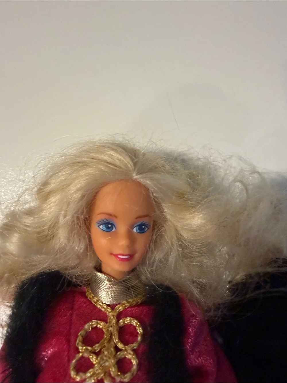 Mattel Blonde Hair Fashion Doll in Hot Pink and Black Gown